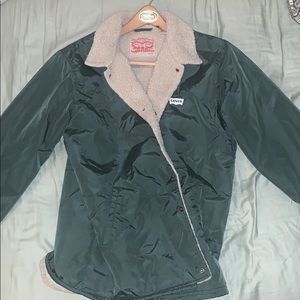 Green Levi’s Sherpa Jacket